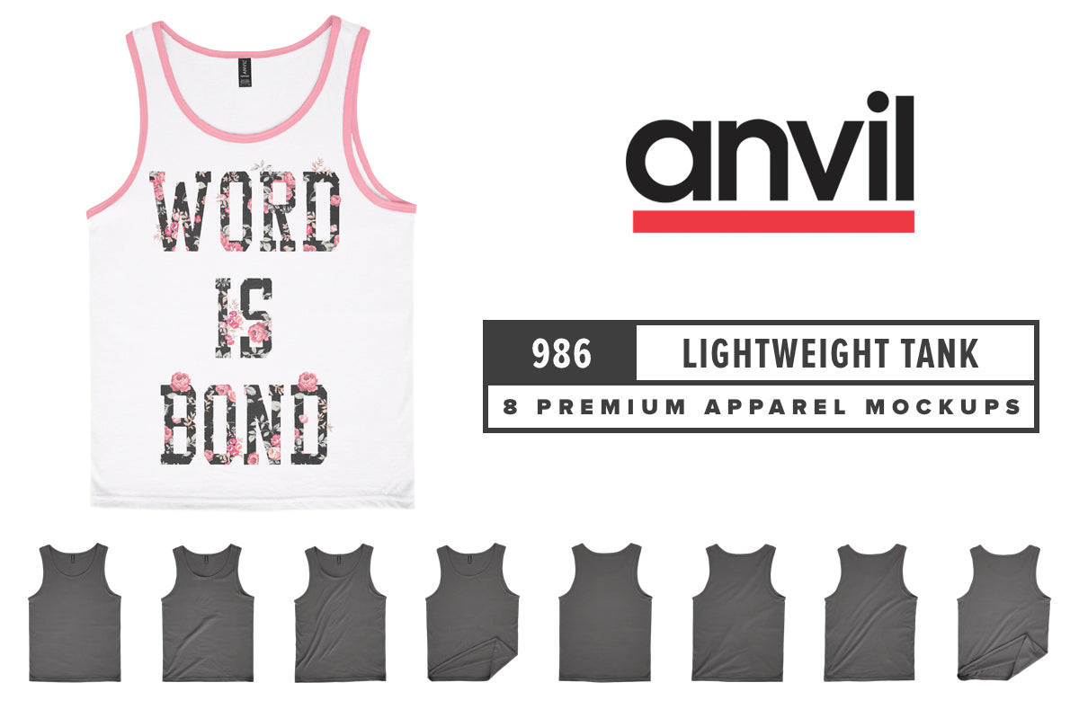 Anvil Knitwear 986 Lightweight Fashion Tank Mockups – Pixel Sauce