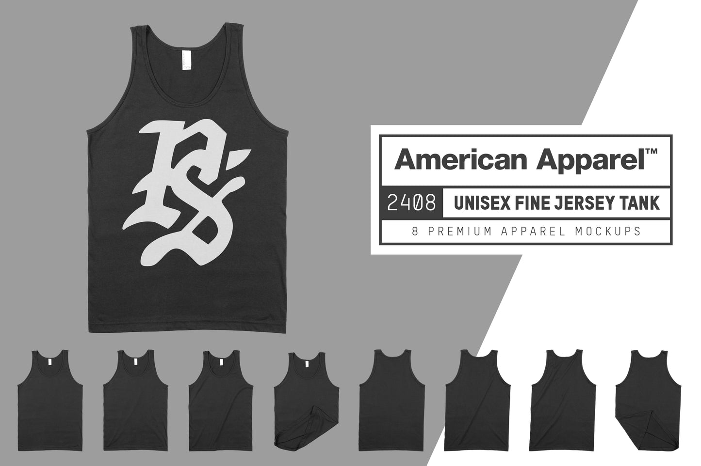 American Apparel 2408 Fine Jersey Tank Mockups