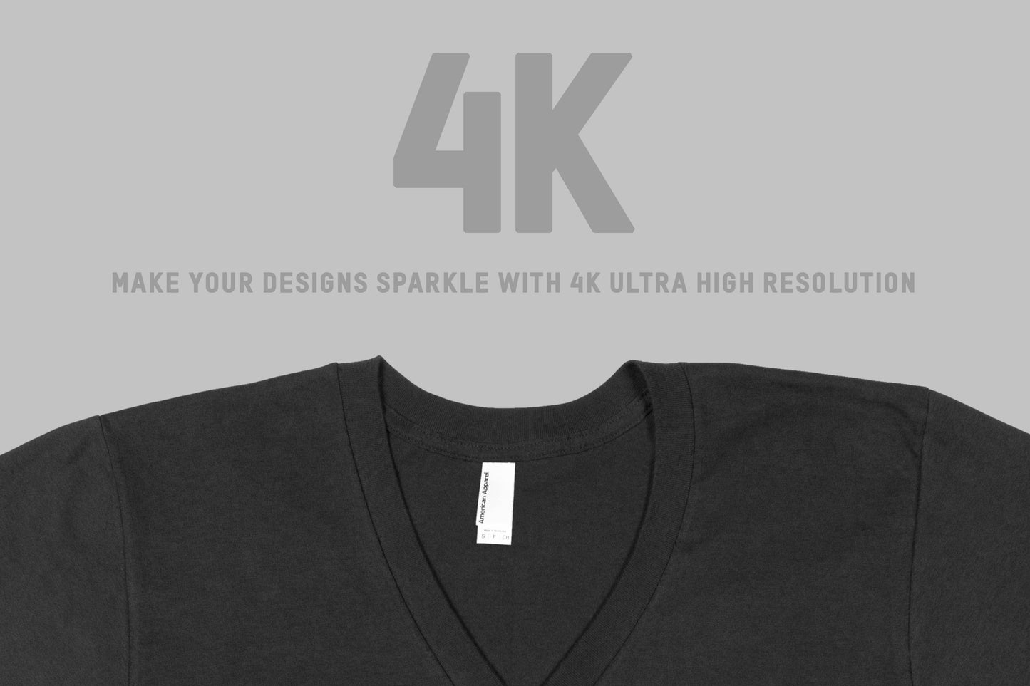 American Apparel 2456 Unisex Fine Jersey V-Neck T-Shirt Mockups