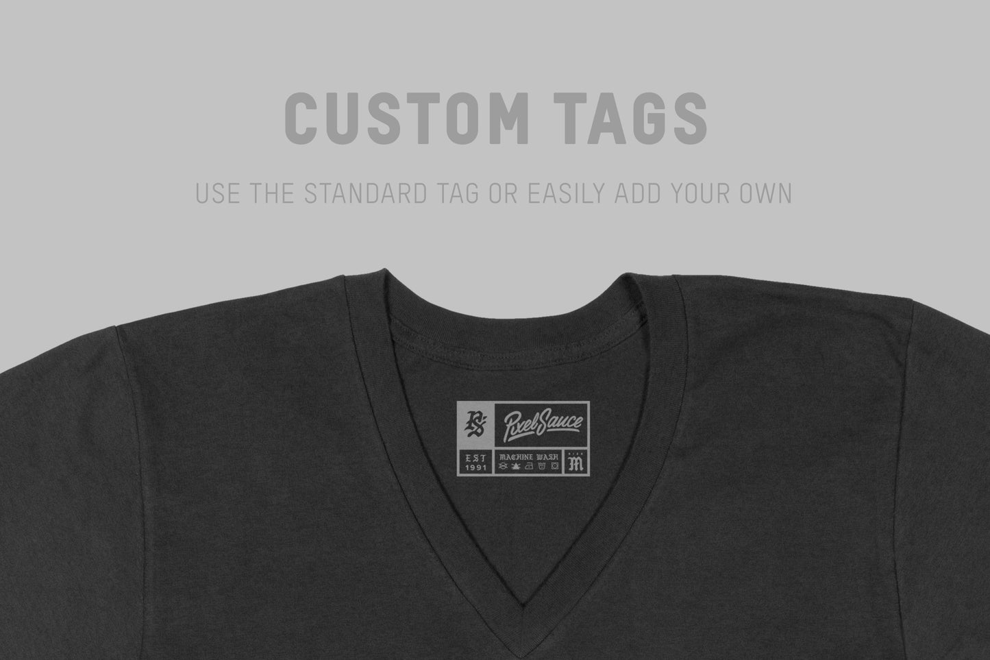 American Apparel 2456 Unisex Fine Jersey V-Neck T-Shirt Mockups