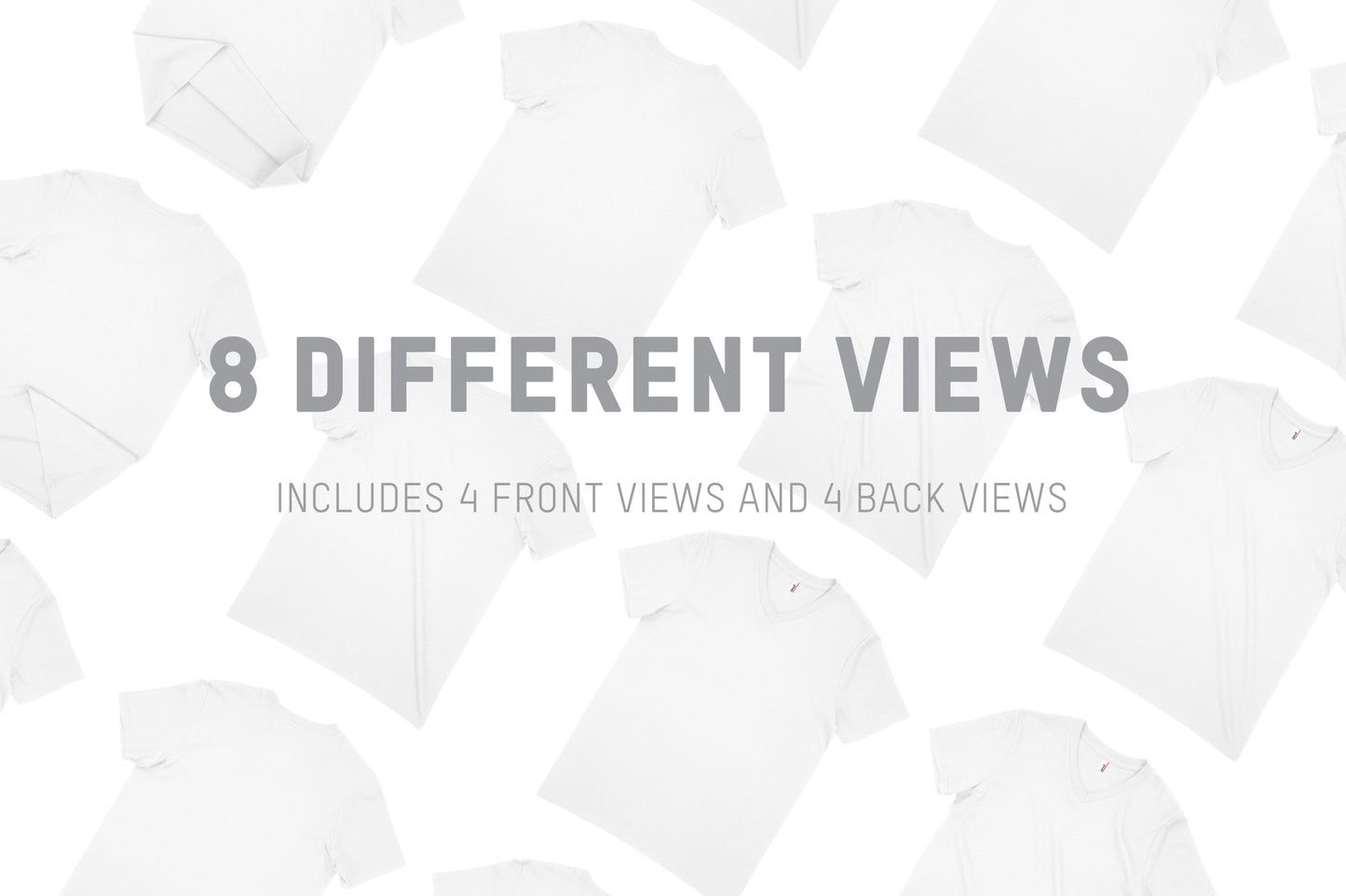 Anvil Knitwear 982 Adult Lightweight V-Neck T-Shirt Mockups