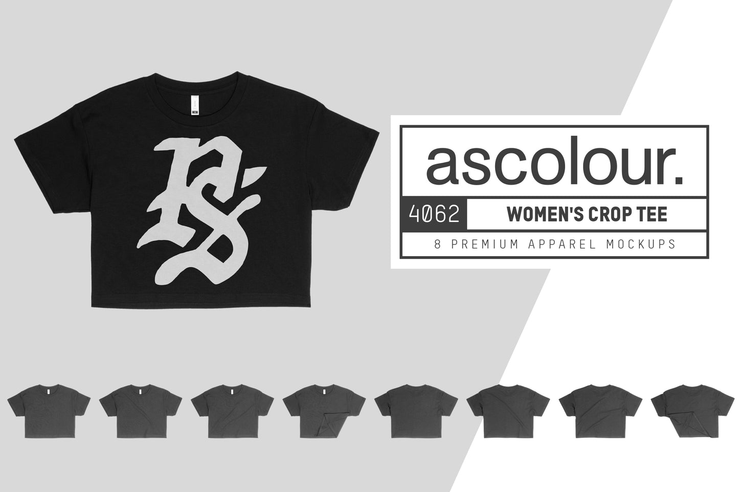 AS Colour 4062 Wo's Crop T-Shirt Mockups