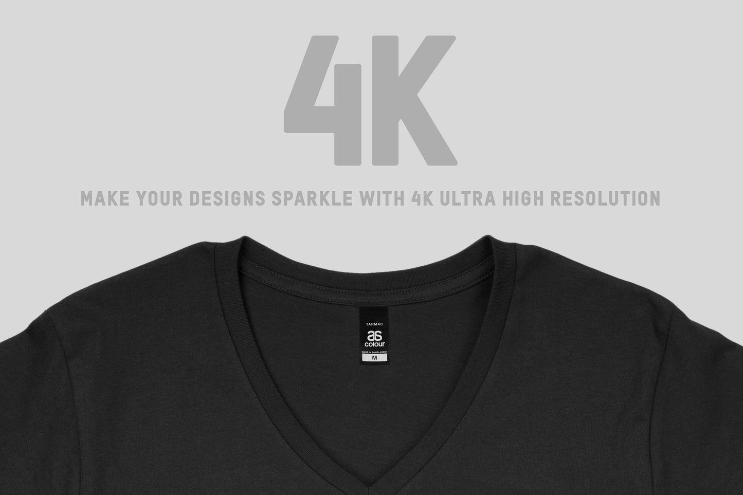 AS Colour 5003 Tarmac V-Neck T-Shirt Mockups