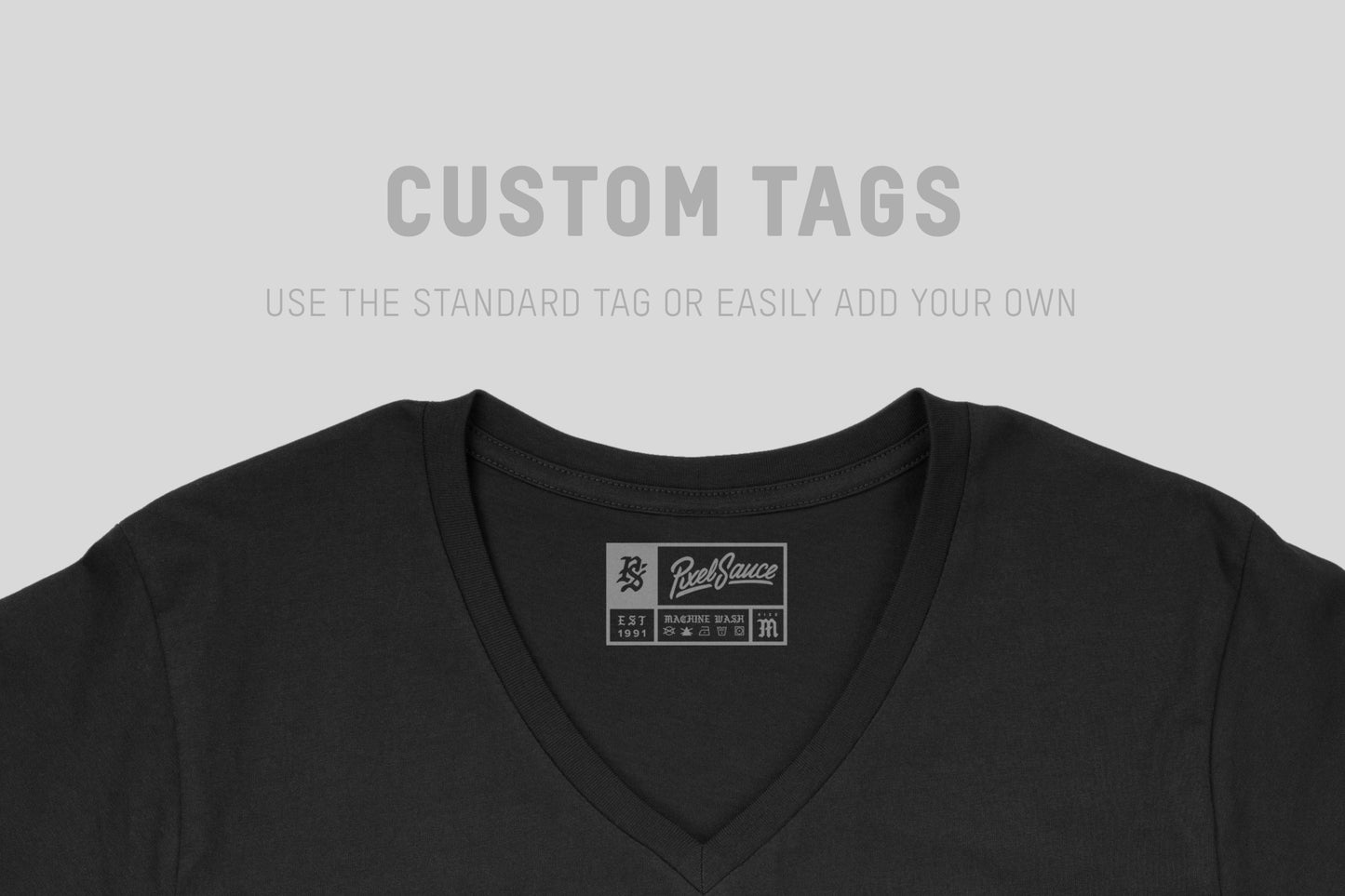 AS Colour 5003 Tarmac V-Neck T-Shirt Mockups