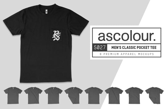 AS Colour 5027 Men's Classic Pocket Tee Mockups
