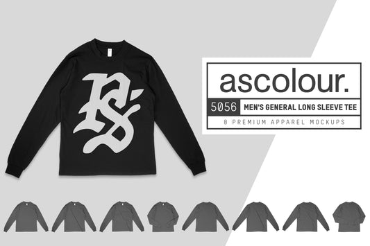 AS Colour 5056 Men's General Long Sleeve Tee Mockups