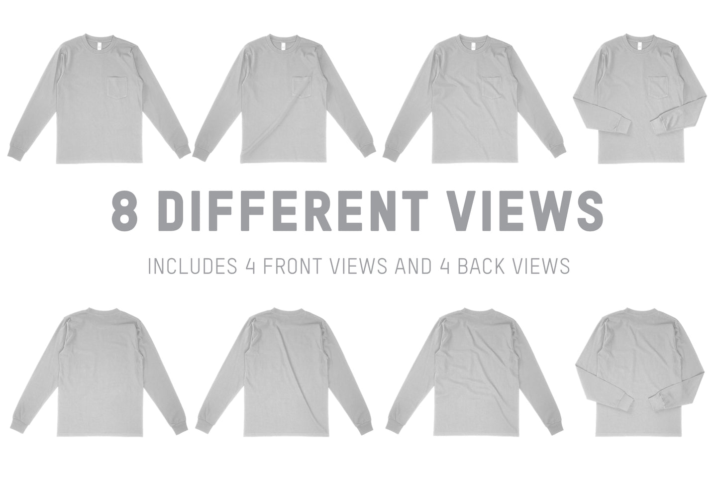 AS Colour 5072 Men's Classic Pocket L/S Tee Mockups
