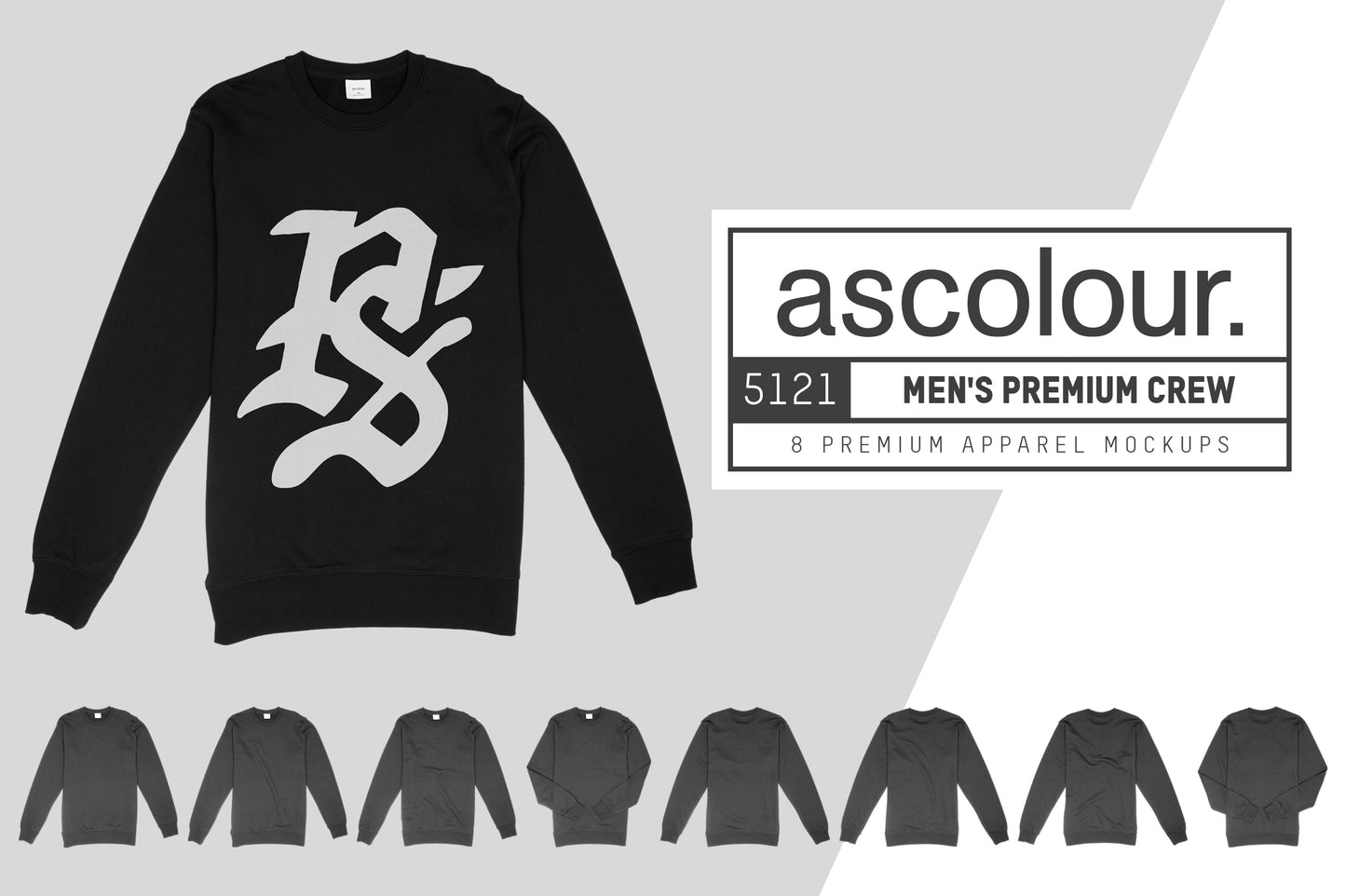 AS Colour 5121 Mens Premium Crew Mockups