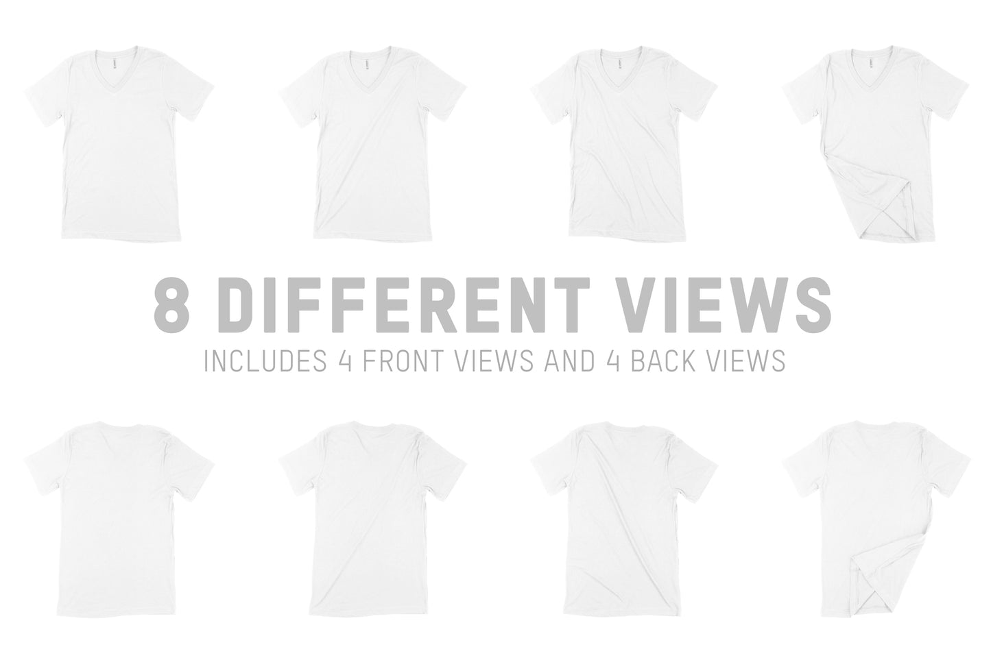 Bella + Canvas 3005 V-Neck Mockups