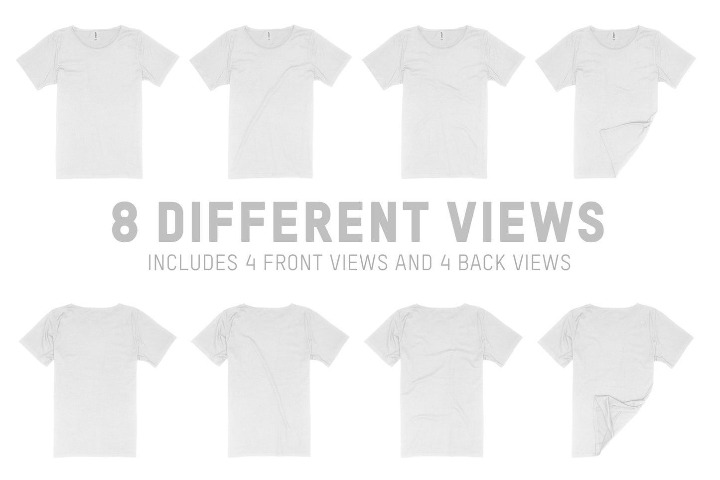 Bella + Canvas 3014 Men's Raw Neck T-Shirt Mockups