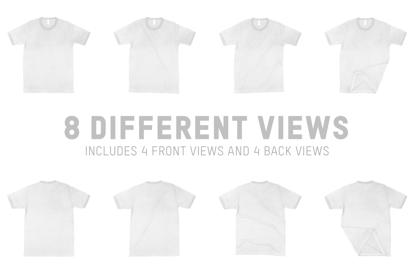 Bella + Canvas 3055 Men's Ringer T-Shirt Mockups