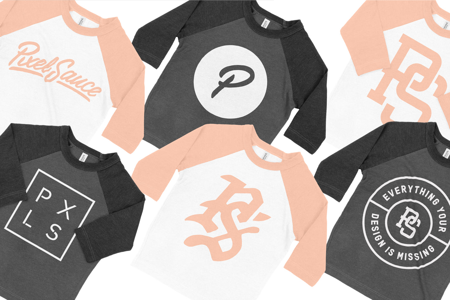 Bella + Canvas 3200T Toddler Raglan Mockups