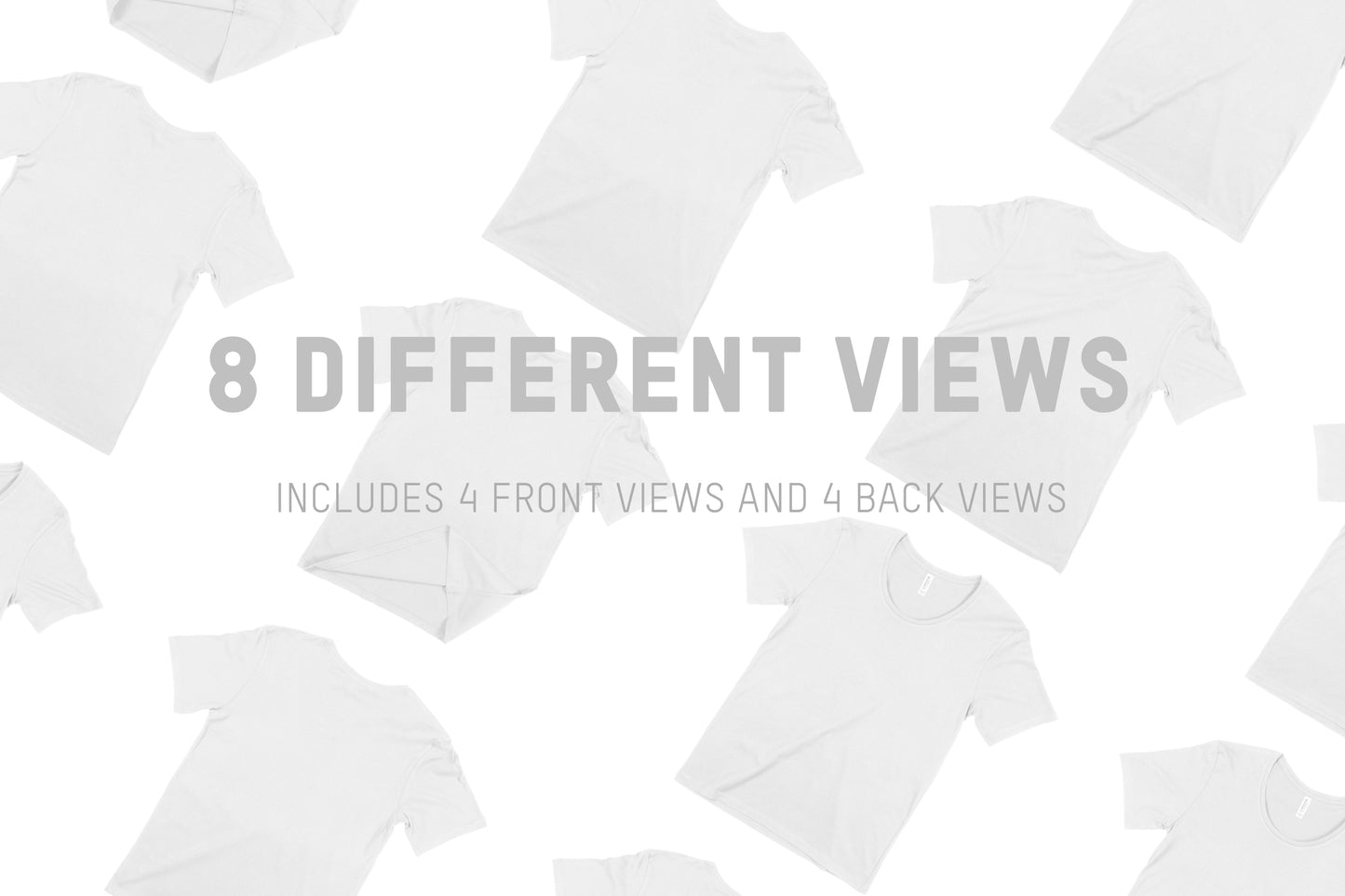 Bella + Canvas 3406 Men's Wide Neck T-Shirt Mockups