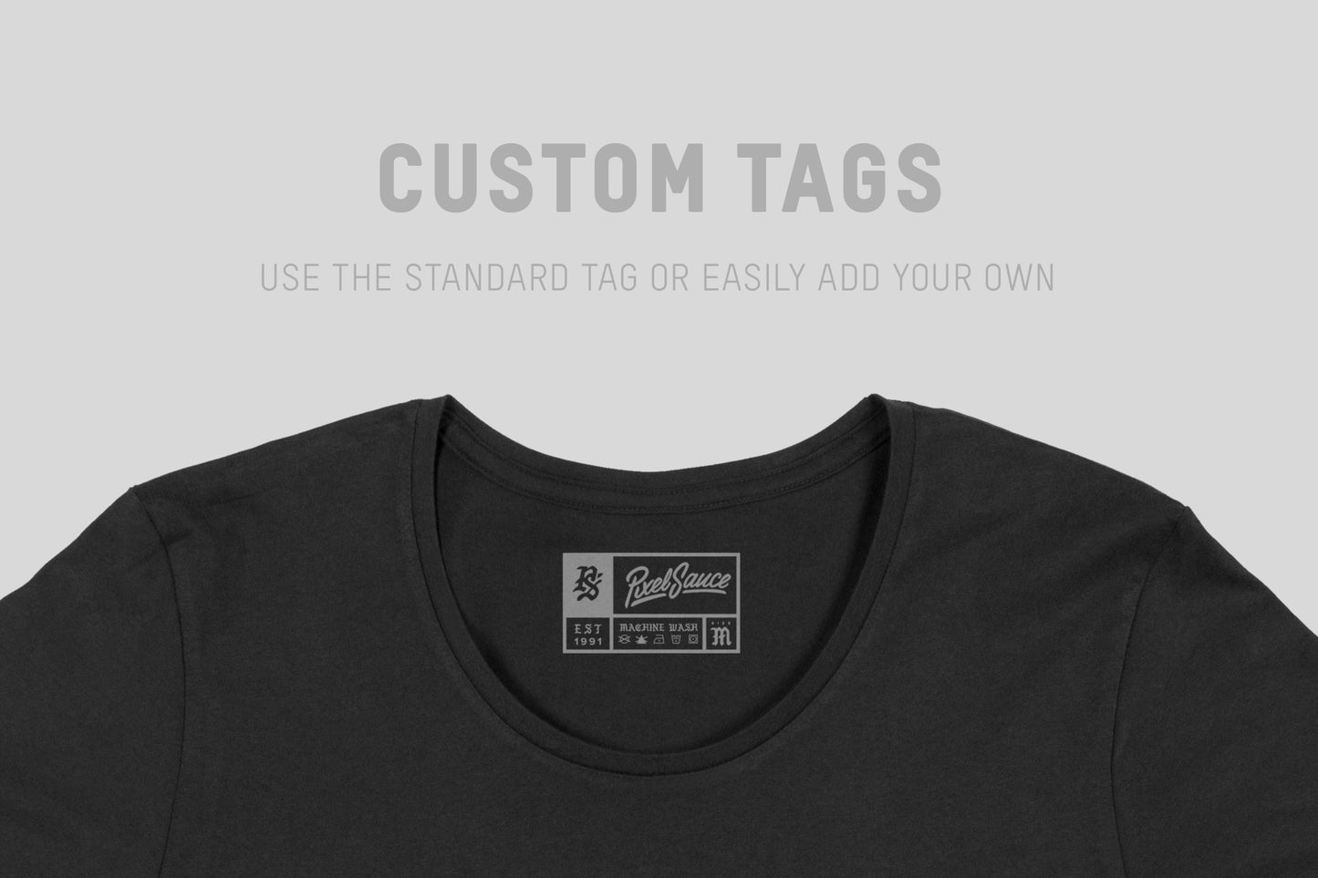 Bella + Canvas 3406 Men's Wide Neck T-Shirt Mockups