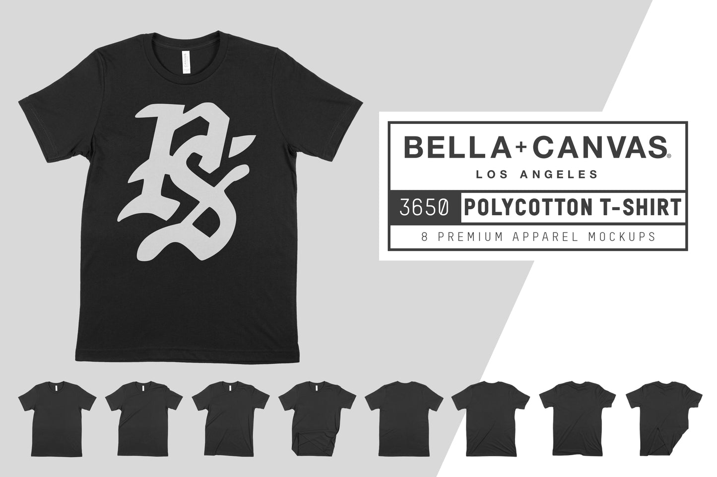 Bella + Canvas 3650 Unisex Poly-Cotton T-Shirt Mockups