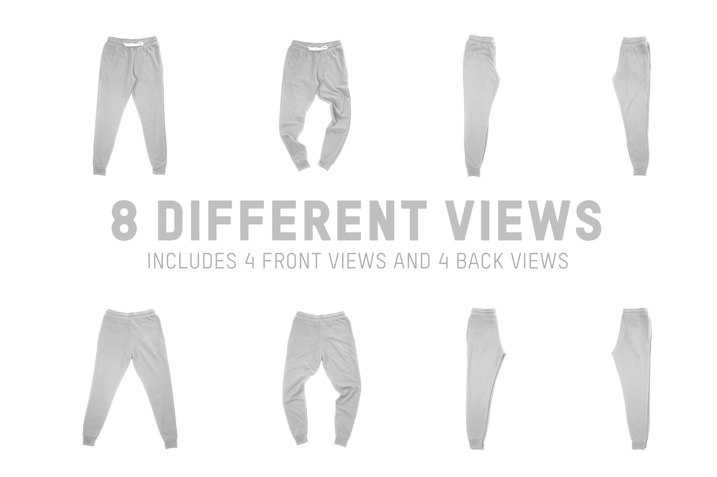 Bella + Canvas 3727 Jogger Sweatpants Mockups