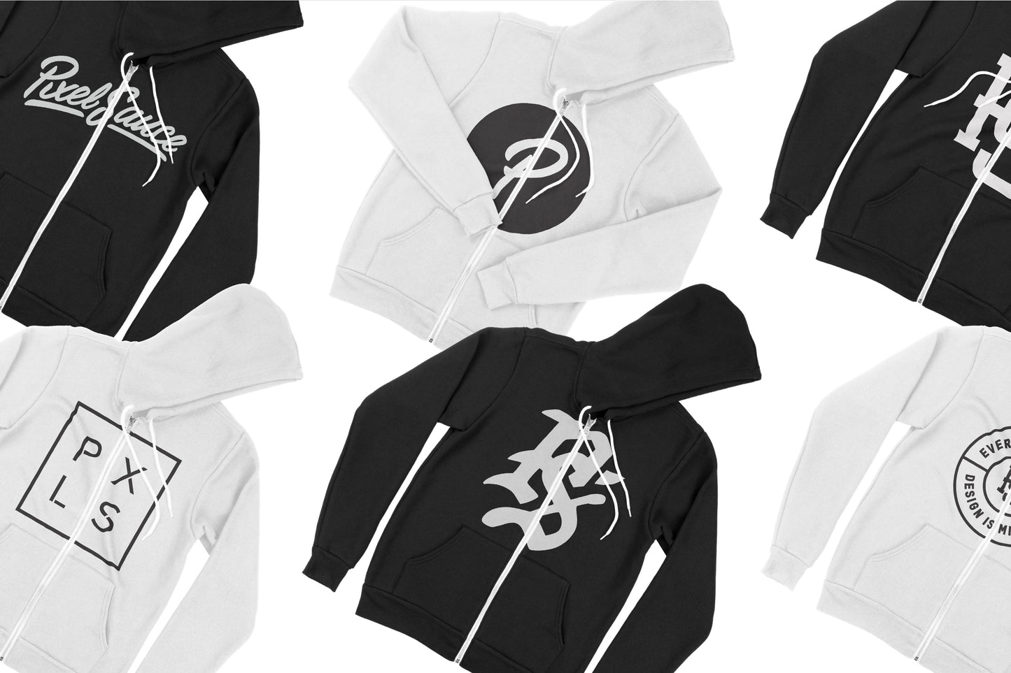Bella + Canvas 3739 Zip-Up Hoodie Mockups