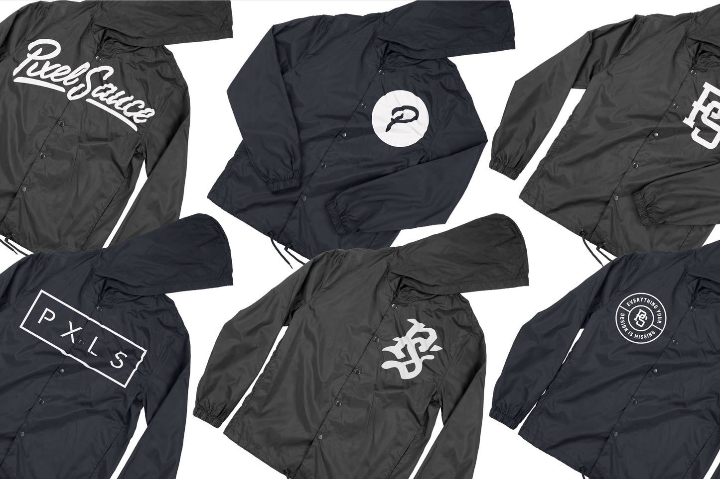 Bella + Canvas 3955 Hooded Coach's Jacket Mockups