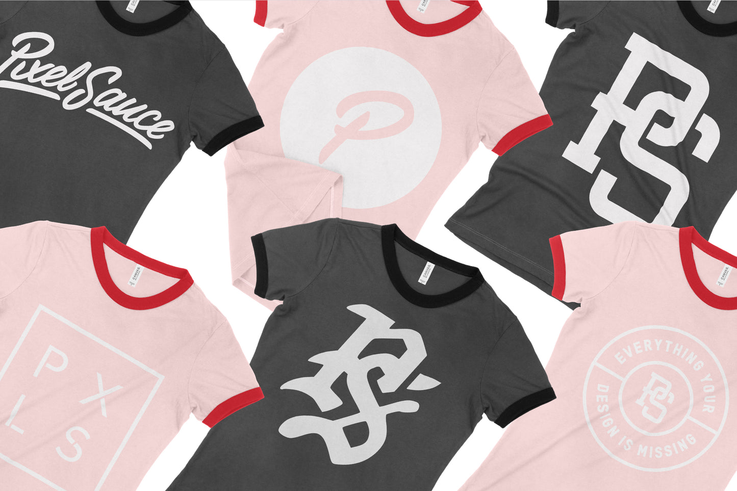 Bella + Canvas 6050 Women's Ringer T-Shirt Mockups
