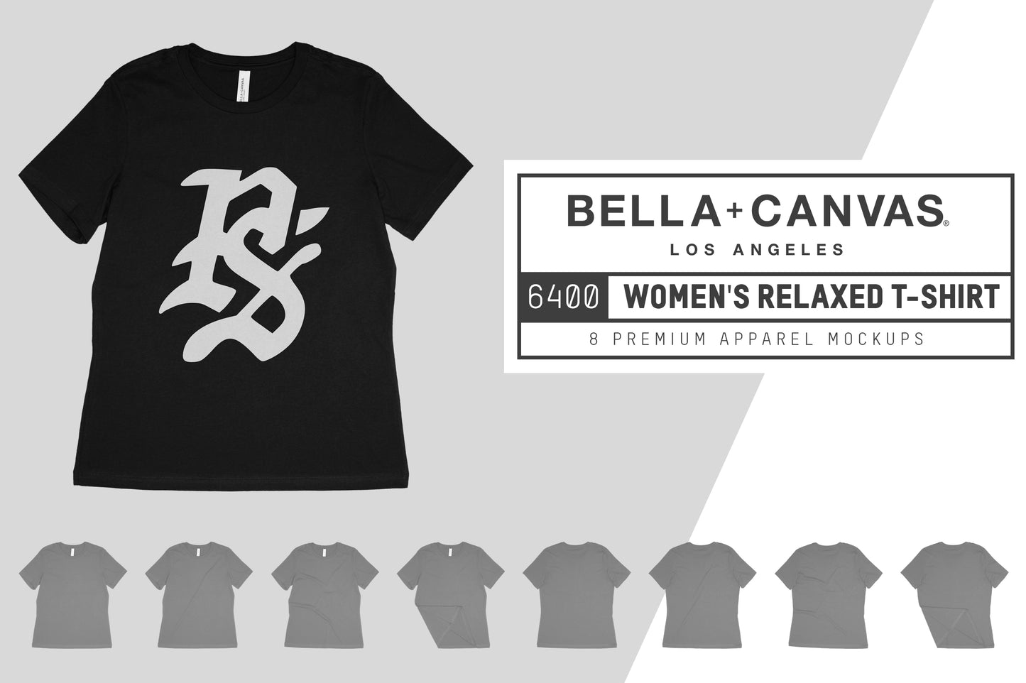 Bella + Canvas 6400 Women's Relaxed T-Shirt Mockups