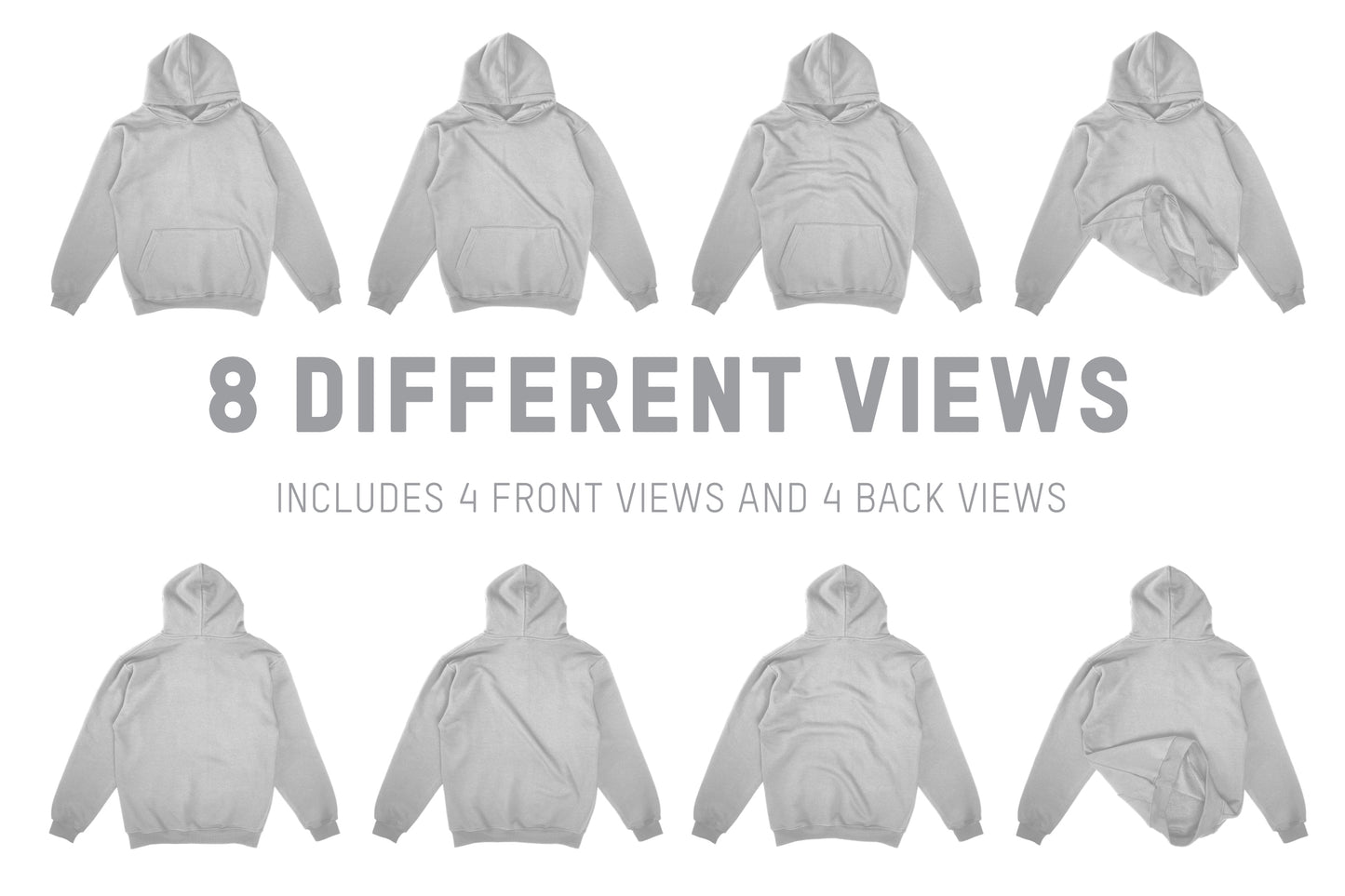 Bayside 960 Hooded Sweatshirt Mockups