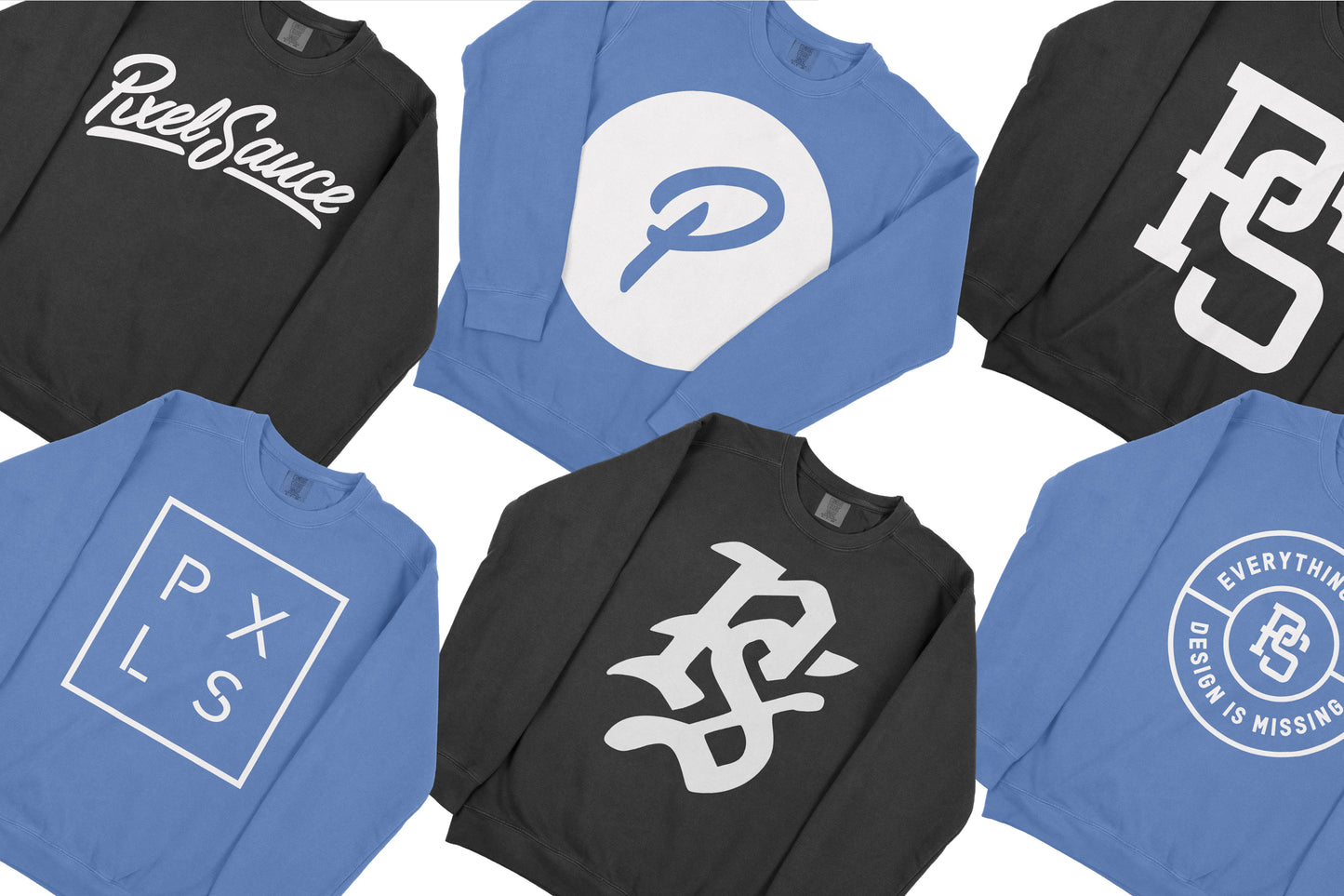 Comfort Colors 1566 Crew Sweatshirt Mockups