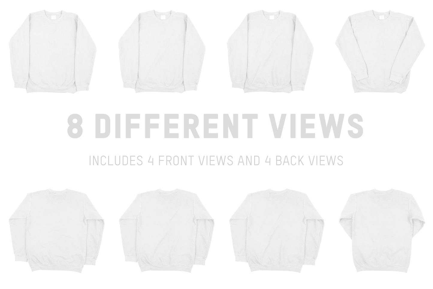 Comfort Colors 1566 Crew Sweatshirt Mockups