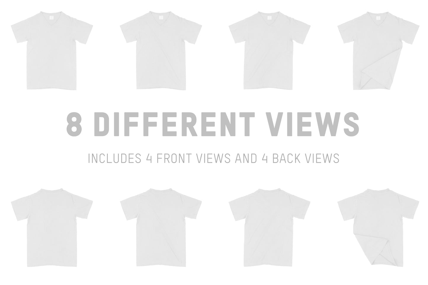 Comfort Colors 4099 Adult V-Neck T-Shirt Mockups