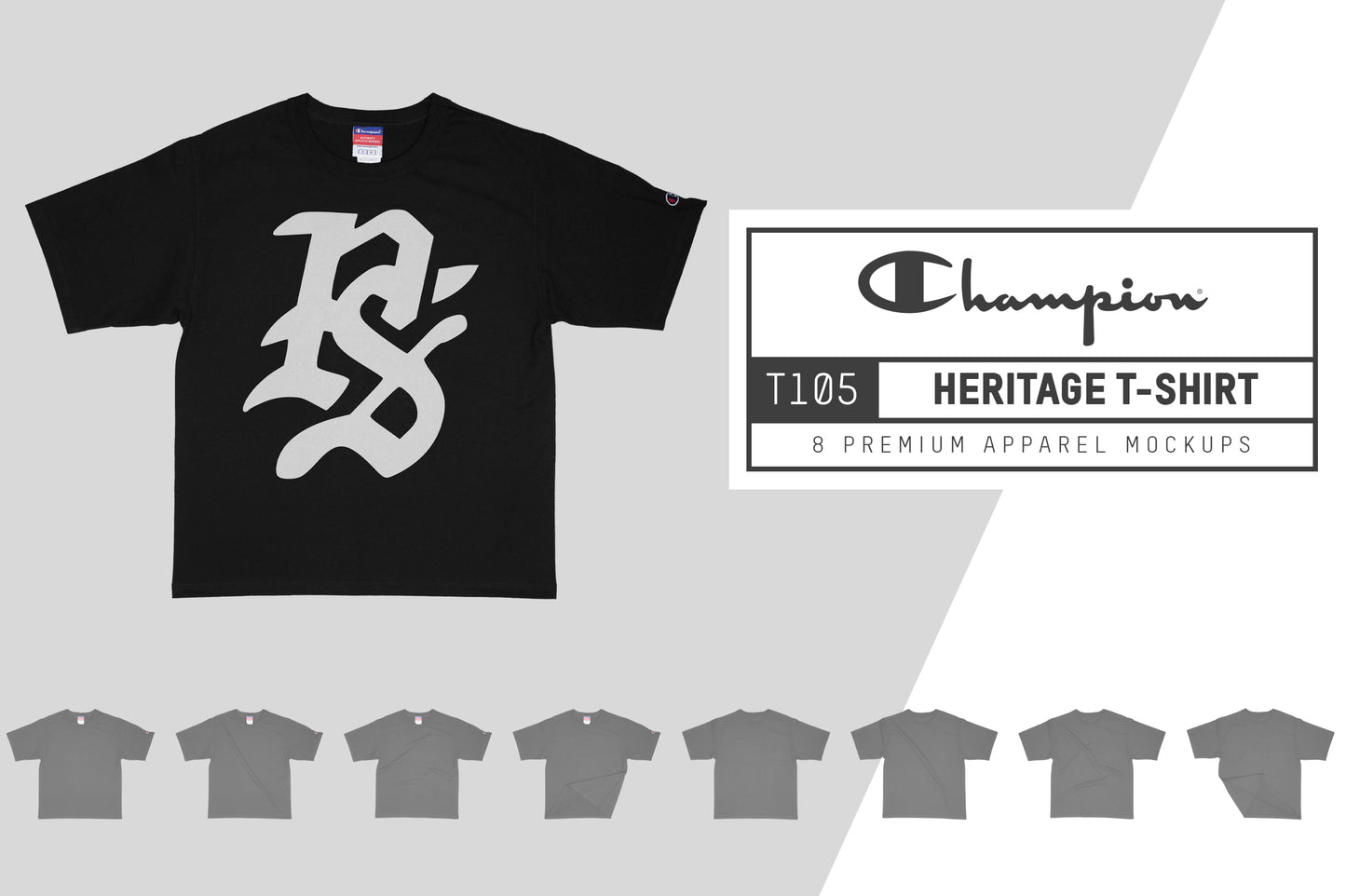 Champion T105 Heritage T-Shirt Mockups