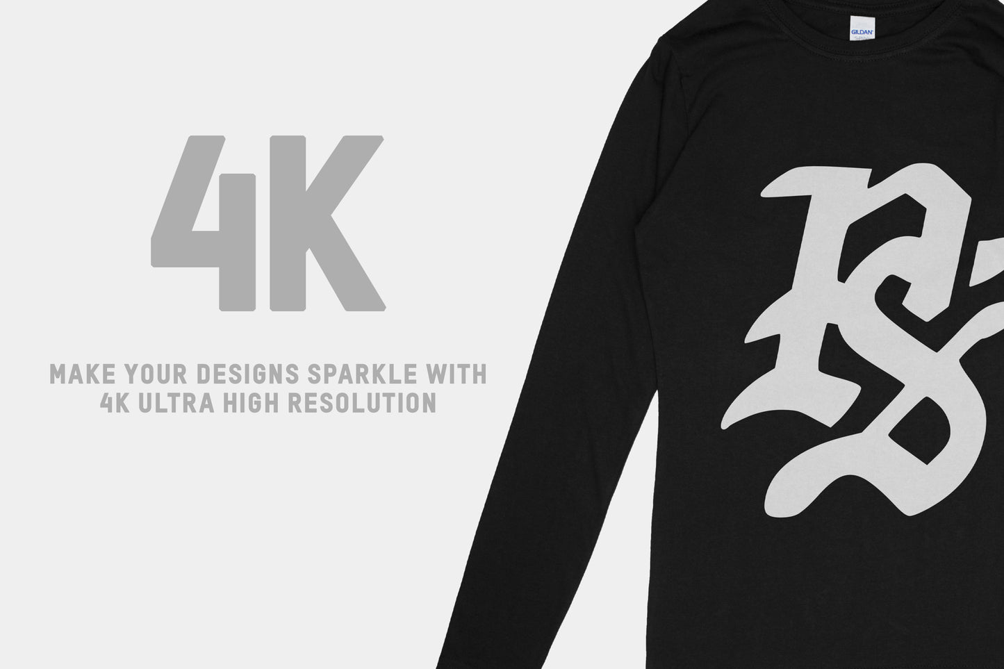 Gildan 64400L Women's Long Sleeve T-Shirt Mockups