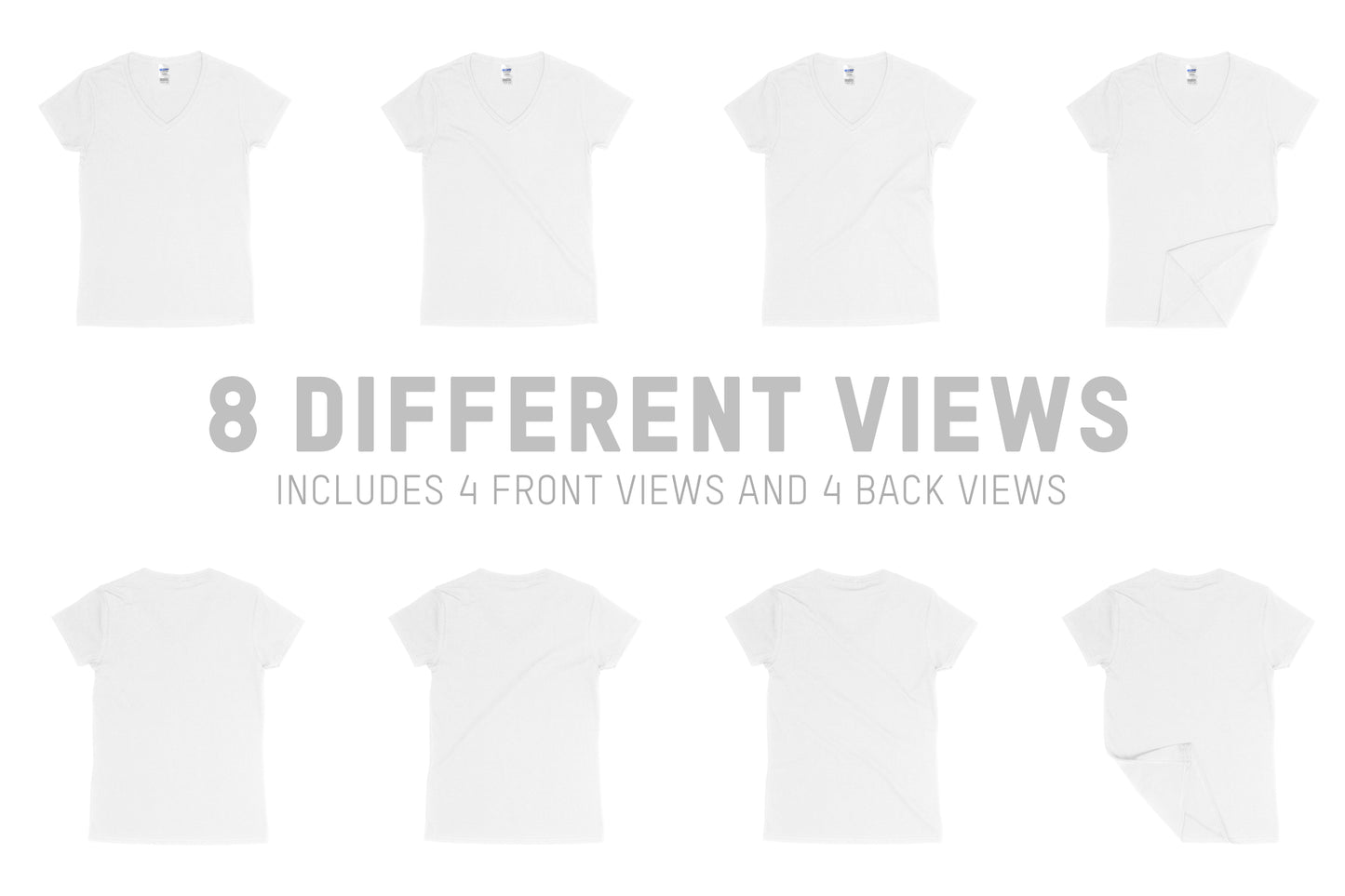 Gildan G500VL Ladies Heavy V-Neck Mockups