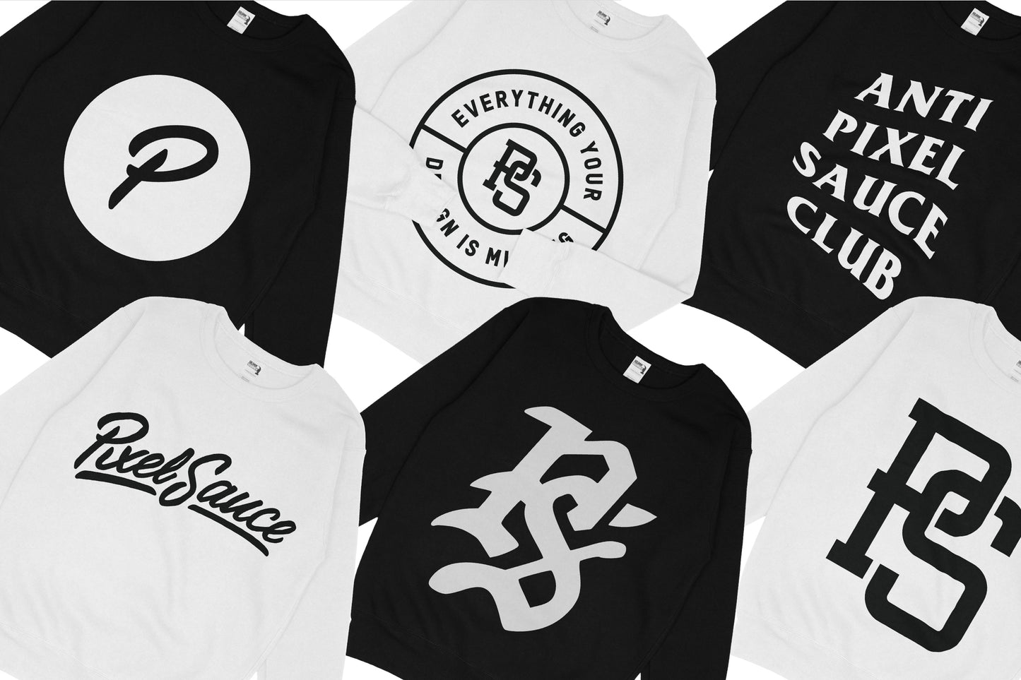 Gildan HF000 Hammer Crewneck Sweatshirt Mockups
