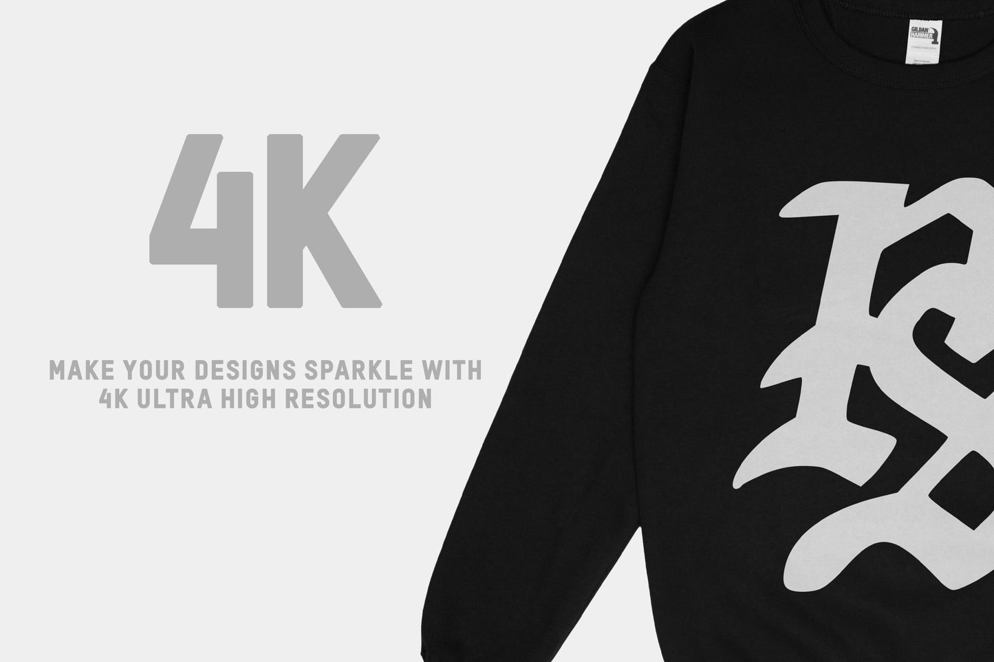 Gildan HF000 Hammer Crewneck Sweatshirt Mockups