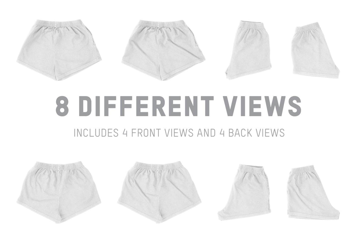 Los Angeles Apparel 1214GD Garment Dye Short Shorts Mockups