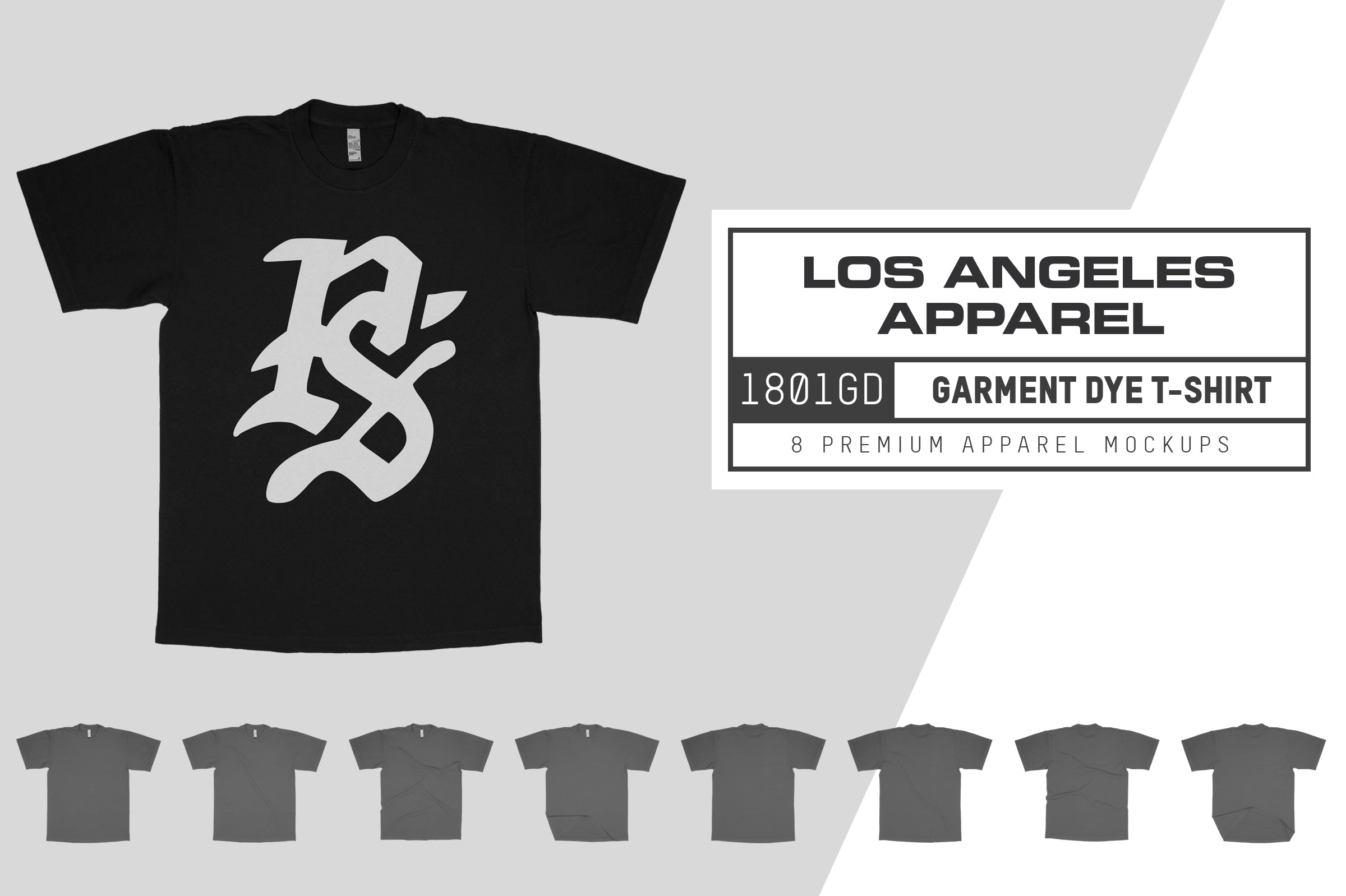 Los Angeles Apparel 1801GD Garment Dye Crew Neck T-Shirt - Mock It