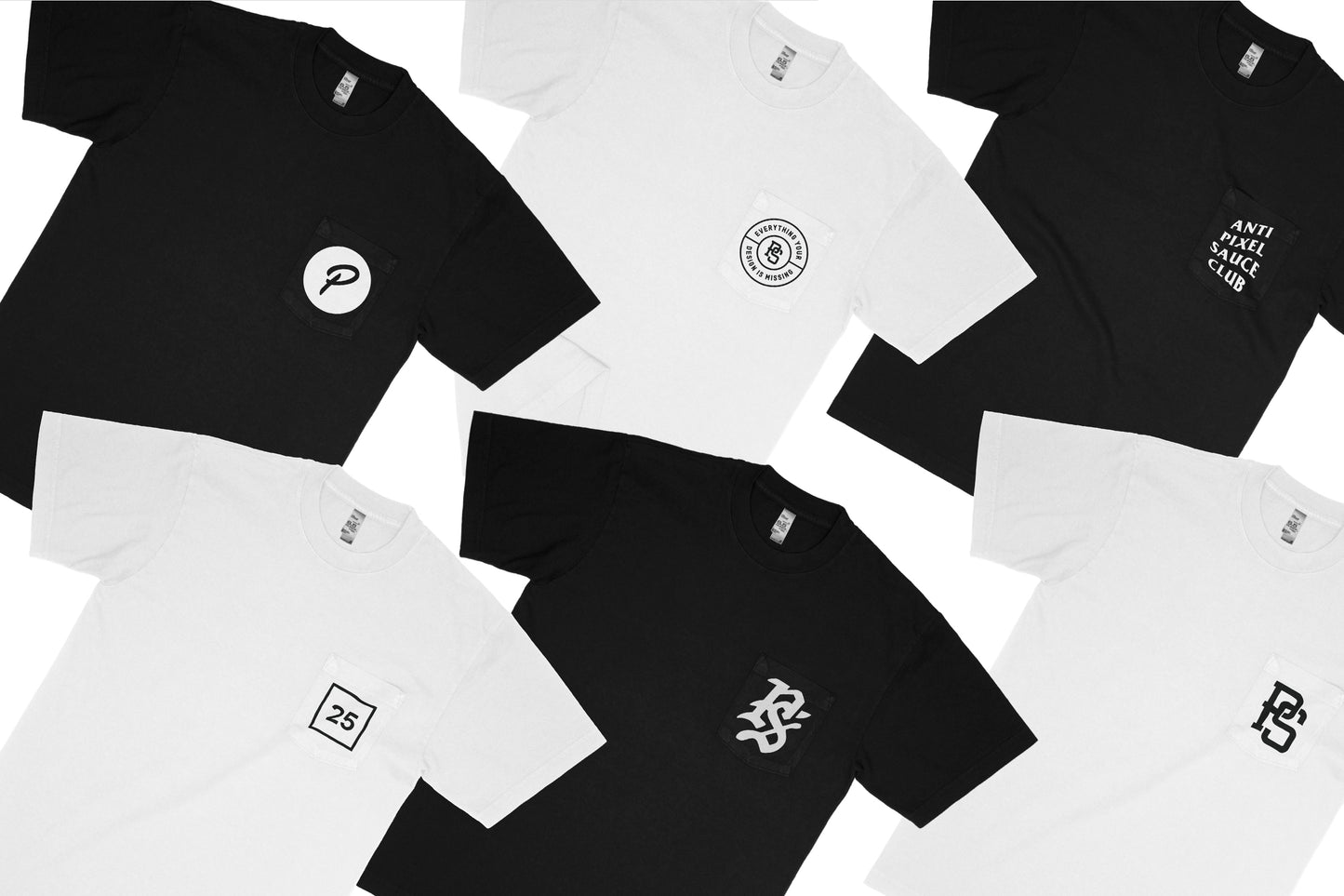 Los Angeles Apparel 1809GD Pocket T-Shirt Mockups