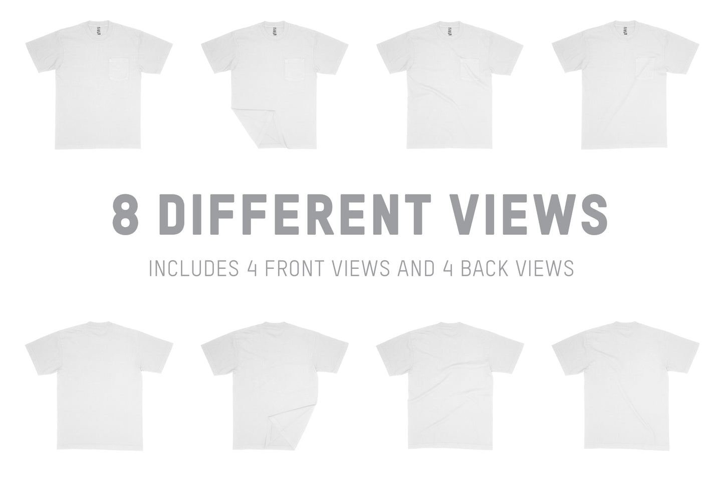 Los Angeles Apparel 1809GD Pocket T-Shirt Mockups