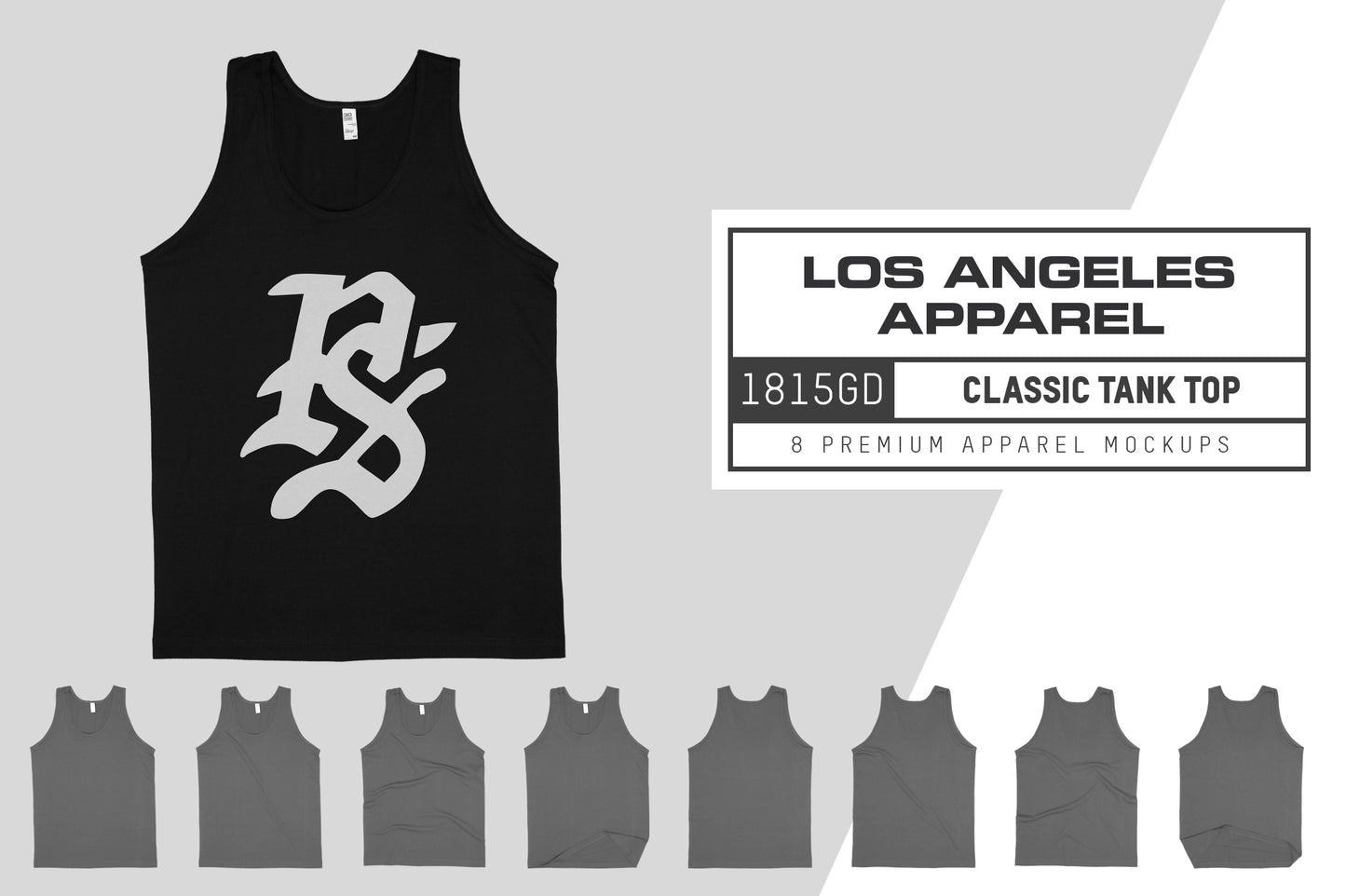 Los Angeles Apparel 1815GD Classic Tank Top Mockups