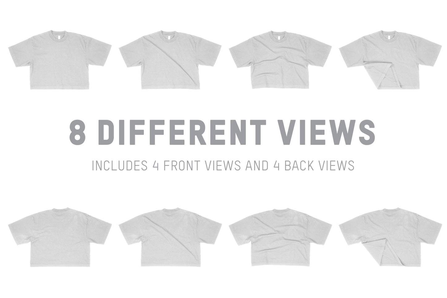 Los Angeles Apparel 1820GD Oversized Crop Tee Mockups