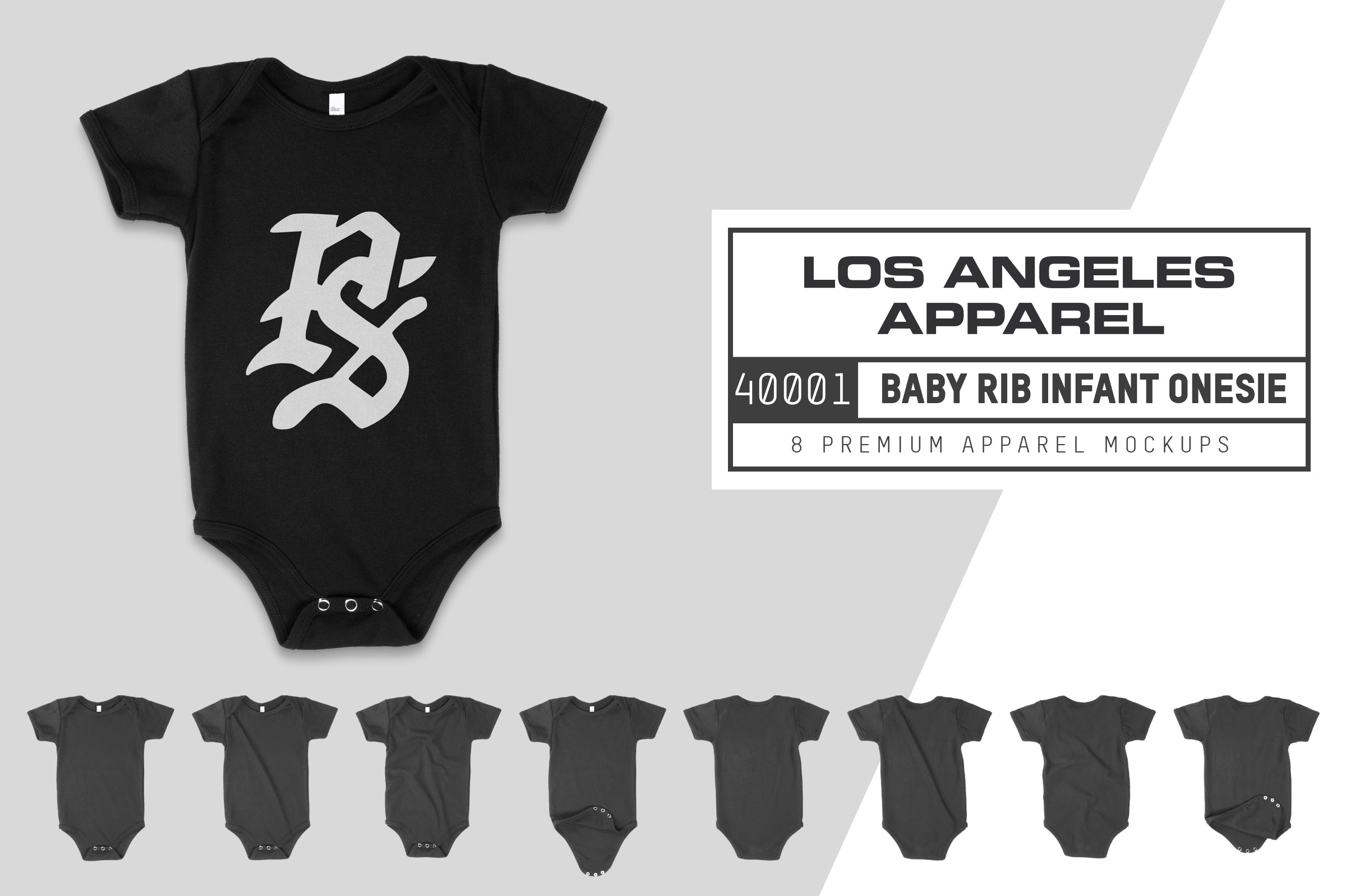 Los Angeles Apparel 18107GD Toddler GD Long Sleeve Mockups
