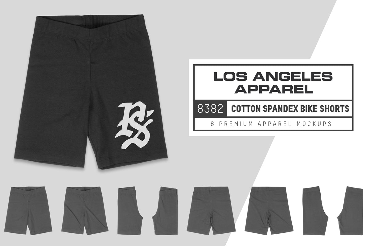 Los Angeles Apparel - 8382 - Cotton Spandex Biker Shorts – Sky