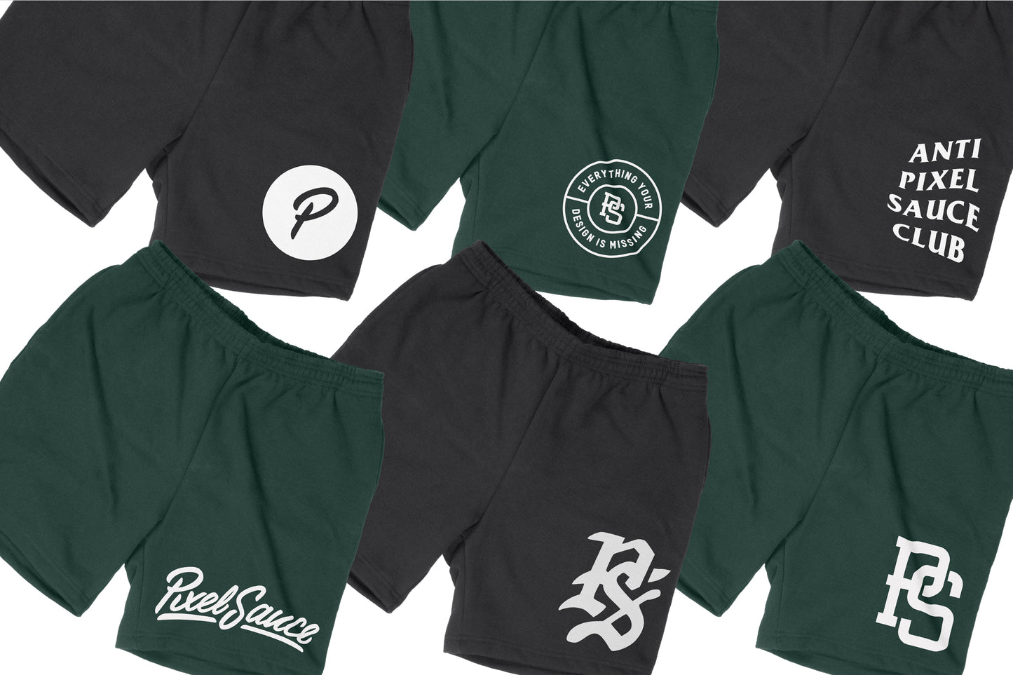 Los Angeles Apparel HF02 Heavy Fleece Short Mockups