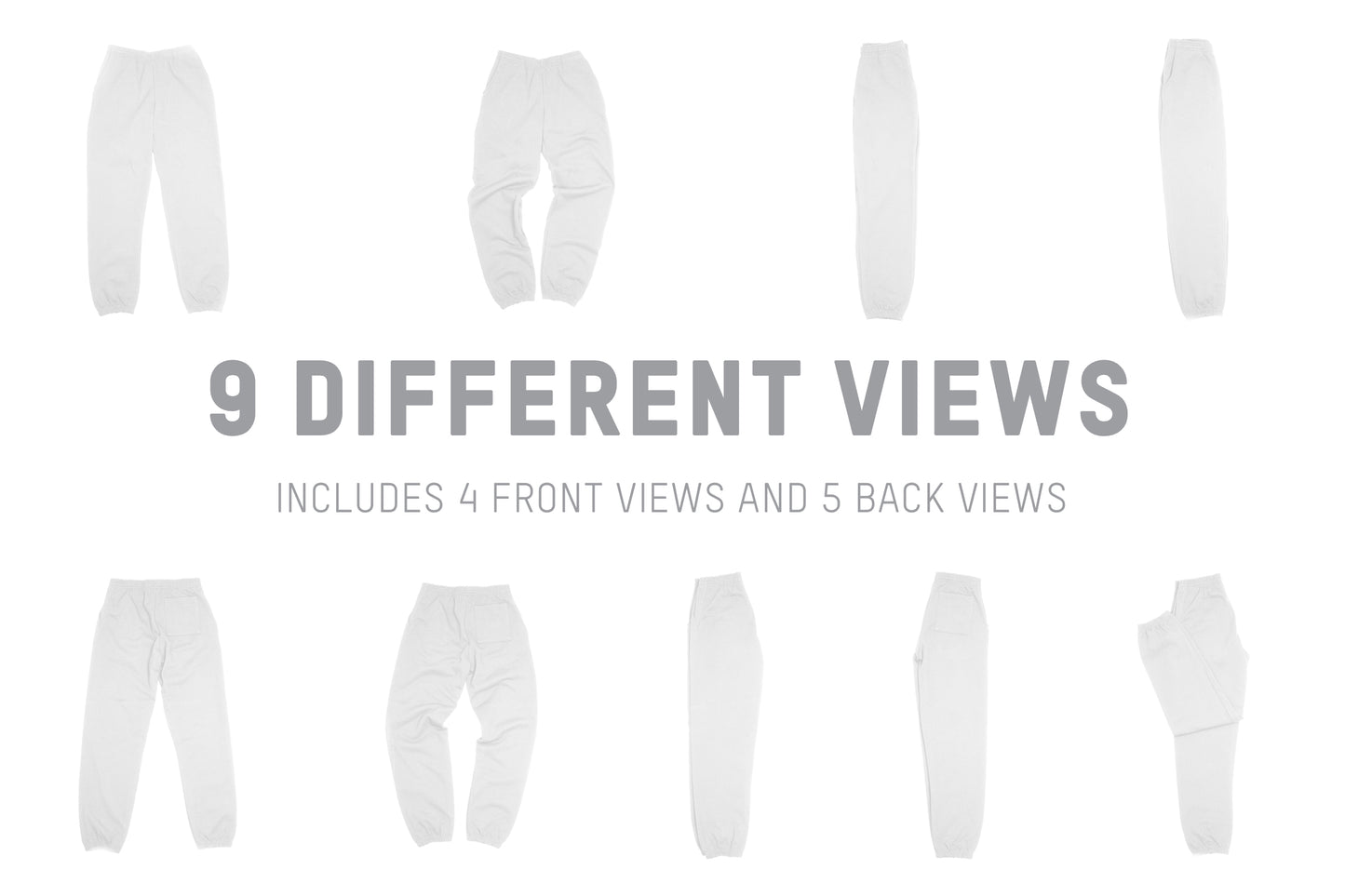 Los Angeles Apparel HF04 Heavy Fleece Pants Mockups