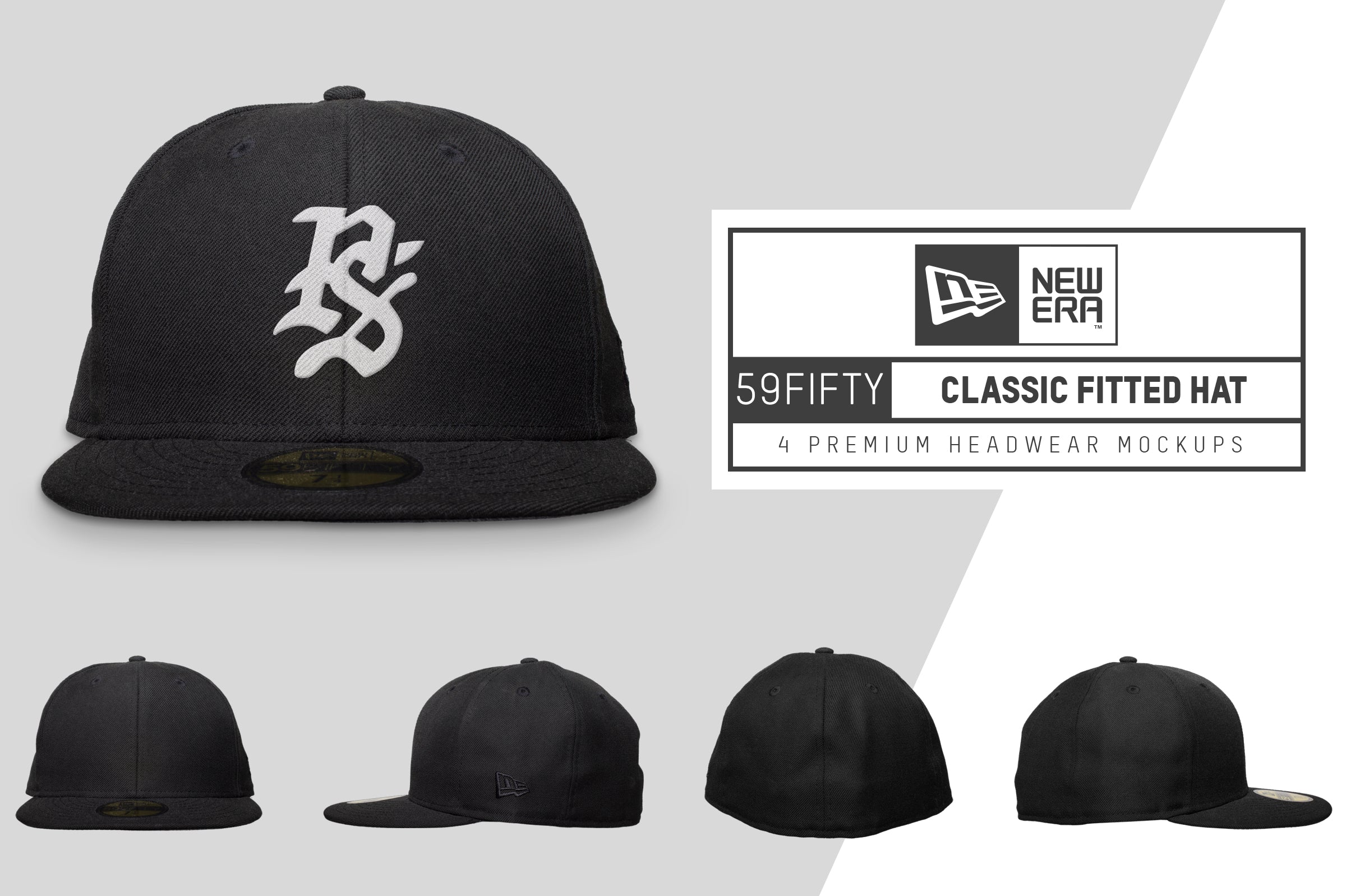New Era 59Fifty Classic Fitted Hat Mockups – Pixel Sauce