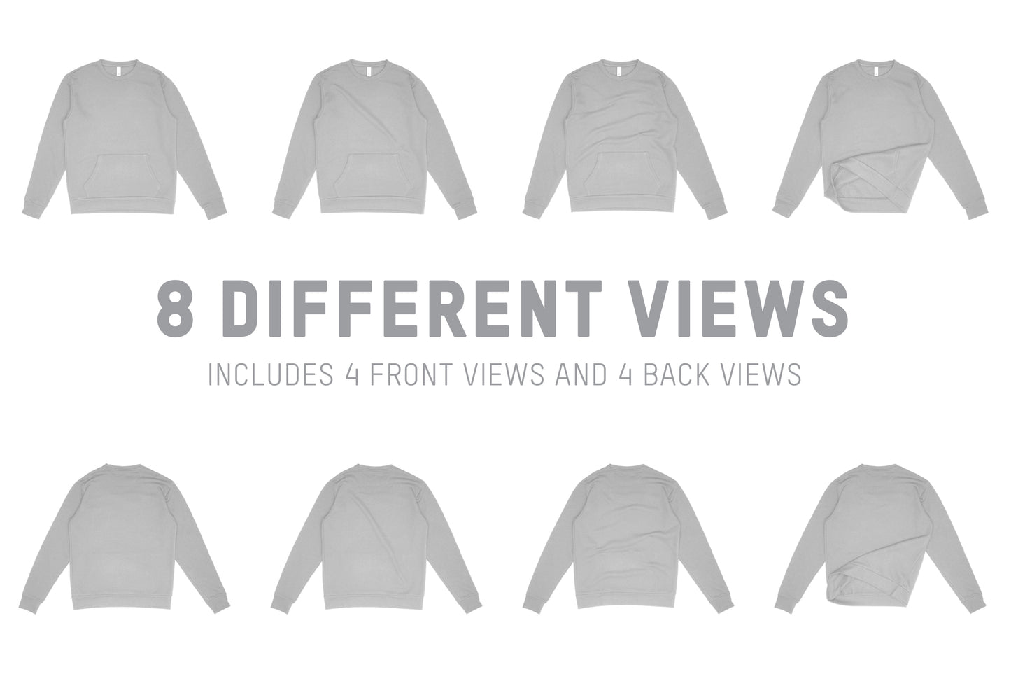 Next Level 9001 Fleece Crew W/ Pocket Mockups