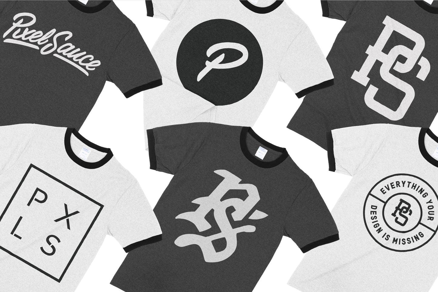 Port & Company PC54R Core Ringer T-Shirt Mockups
