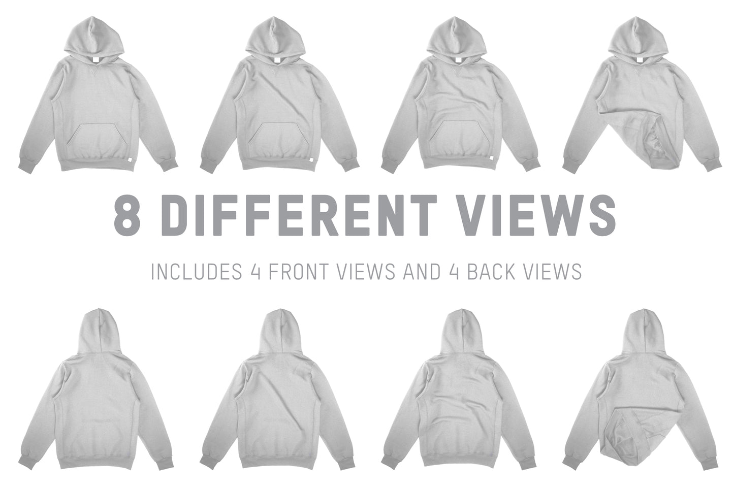 Russell Athletic 695HBM Dri-Power Fleece Hoodie Mockups