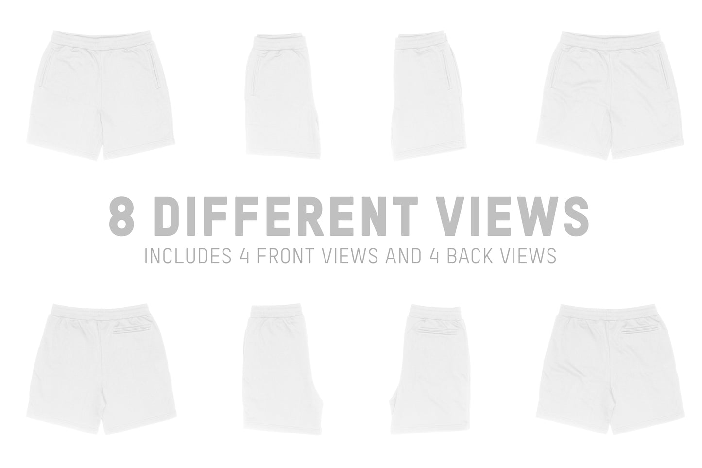 Rue Porter French Terry Shorts Mockups