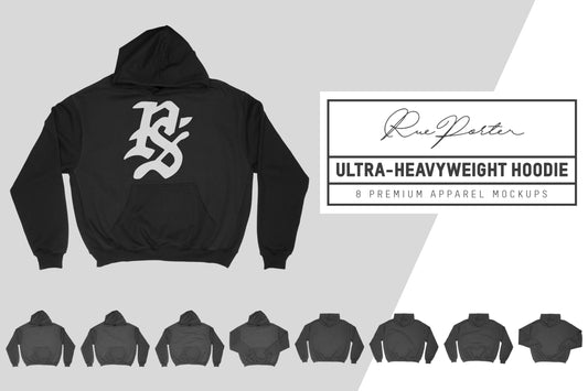 Rue Porter Ultra-Heavyweight Hoodie Mockups