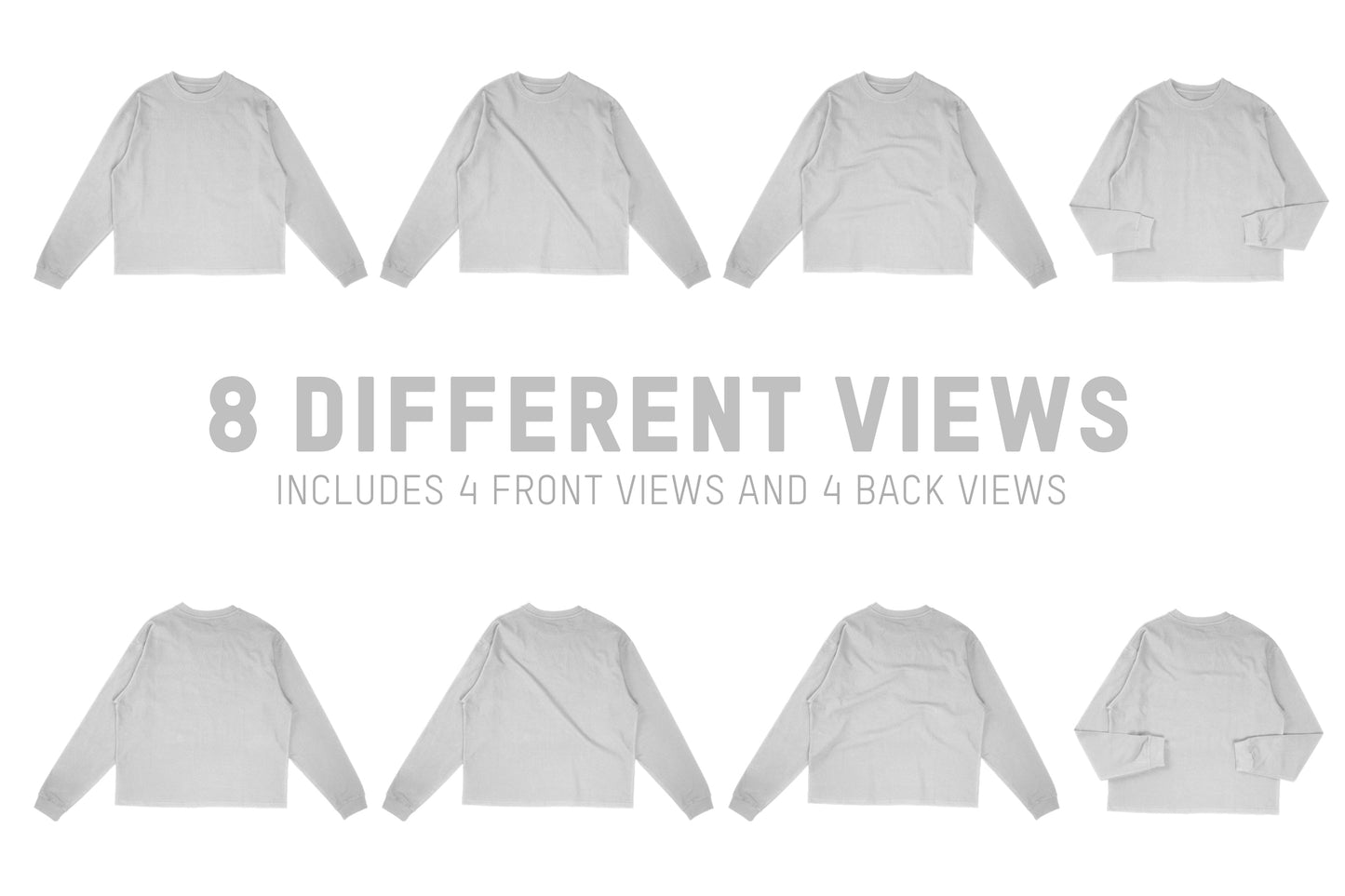 Velour Garments 290GSM Longsleeve T-Shirt Mockups